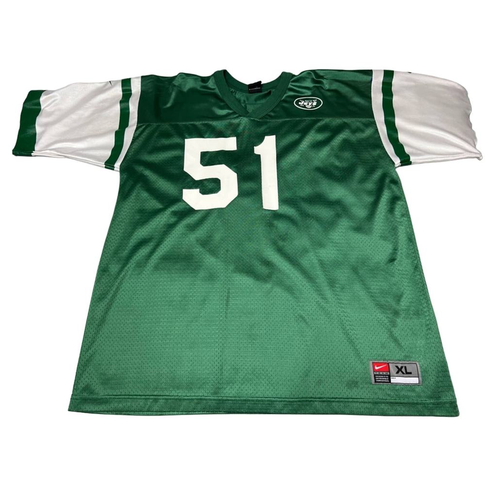 Vintage Johnathan Vilma New York Jets Nike Jersey Men XL Made in USA EUC